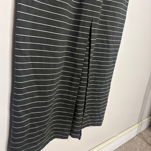 Club Monaco Ponte Knit Green White Striped Maxi Dress Like New Size 6 Women’s - Picture 6 of 6